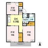 サンシャイン今枝 3DKの間取り