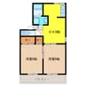 メゾンドデボラ 2DKの間取り