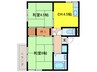 千田プレジール 2DKの間取り