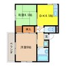 千田プレジール 2DKの間取り