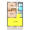 クレスト２１南館 2LDKの間取り