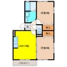 サンフィールド中山 2LDKの間取り