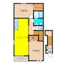 カーサ・ミニョン 2LDKの間取り