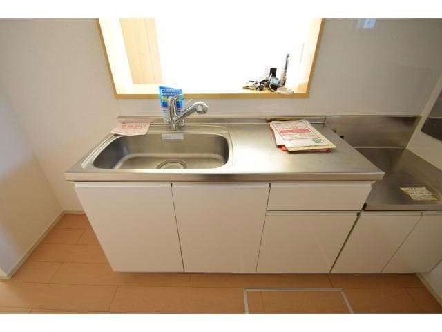 ガスコンロが設置できるキッチンです。 メゾンドソレイユ