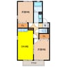 フォンテーヌ 2DKの間取り
