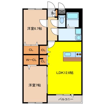 間取図 シエスタ神明Ⅱ