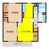 メープル上野 2LDKの間取り