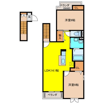 間取図 カーサ・ベンネⅡ