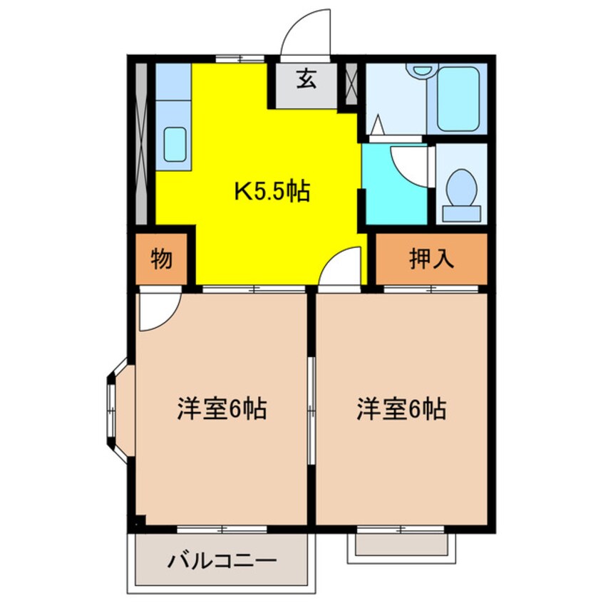 間取図 シャンブル２１　Ｃ棟