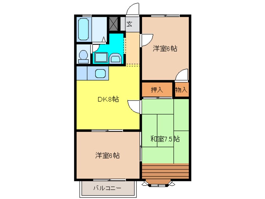 間取図 コーポ花水木