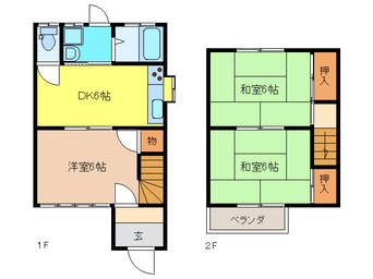 間取図 天野様東古券貸家