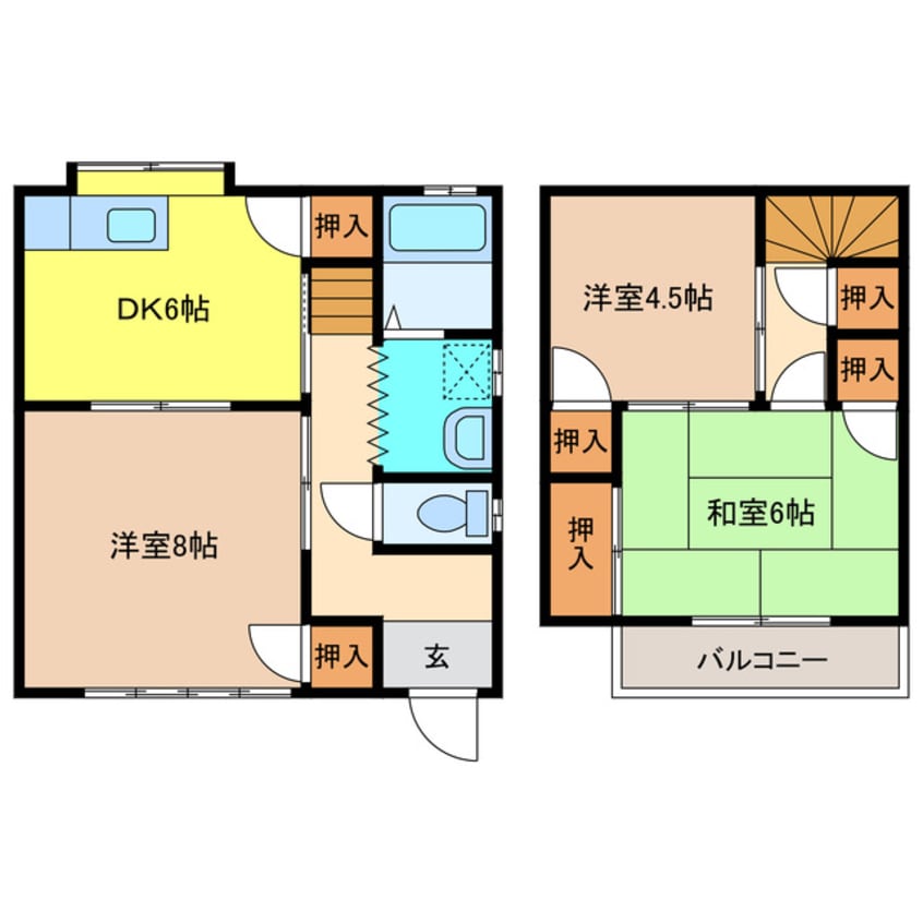 間取図 内田東町借家