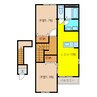 サウザンプレイスⅡ 2LDKの間取り