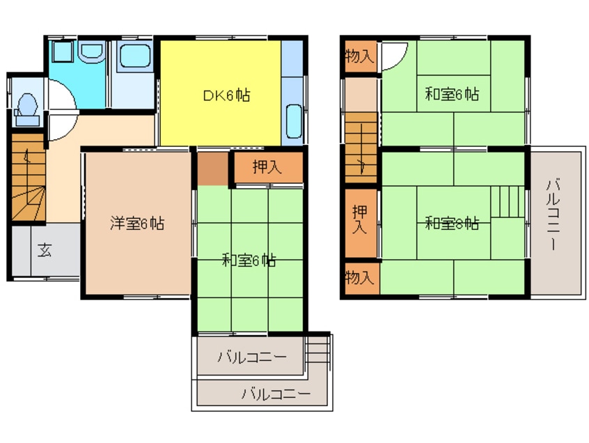 間取図 内田東町借家
