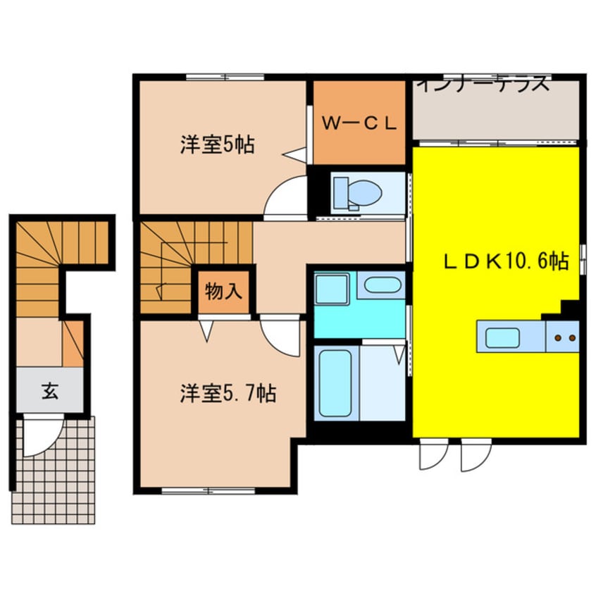 間取図 ST　ハイムⅡ