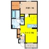 アドニスA 1LDKの間取り