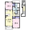 アフェットA 2LDKの間取り