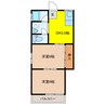 清水コーポ 2DKの間取り