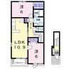 シュ　シュ 2LDKの間取り