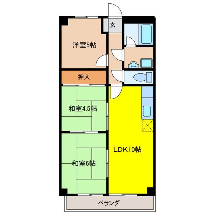 間取図 スカイビル徳野A棟