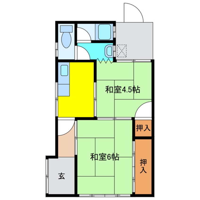 間取図 羽黒川原口借家