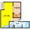 Warren wakamiyaⅠ 1LDKの間取り