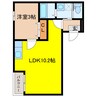 Warren wakamiyaⅡ 1LDKの間取り