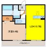 エクスプライエ 1LDKの間取り