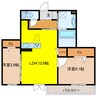 ラティペース 2LDKの間取り