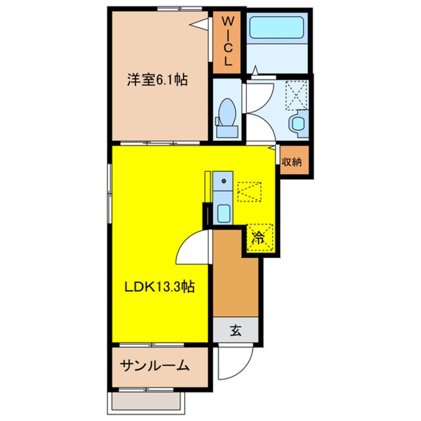 間取図 ドゥーハウス楽田A