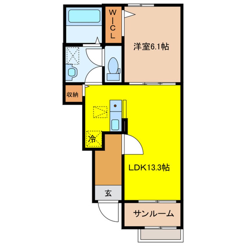 間取図 ドゥーハウス楽田A