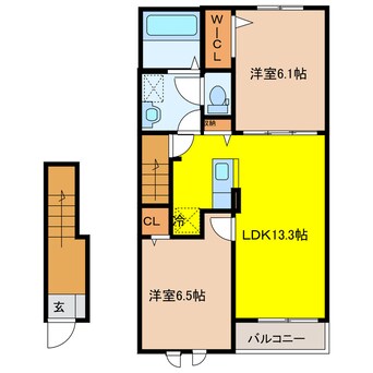 間取図 ドゥーハウス楽田A