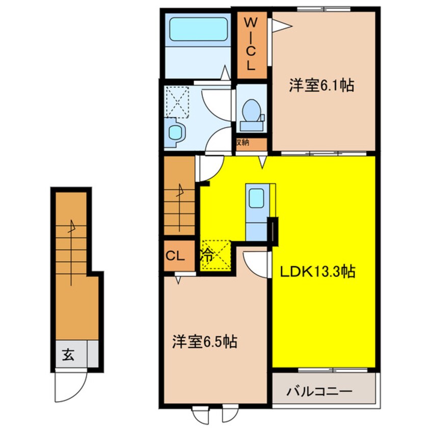 間取図 ドゥーハウス楽田A