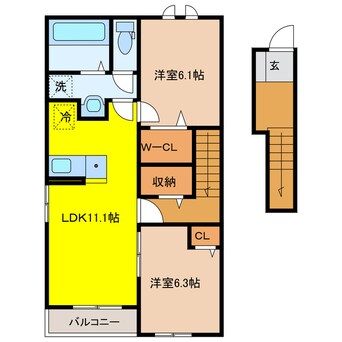 間取図 ドゥーハウス楽田B