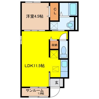 間取図 リュニック唯１