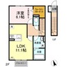 エトワール 1LDKの間取り