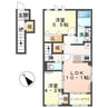 ユリシス 2LDKの間取り