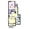 サザンクロス 1LDKの間取り