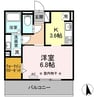 グリーンヒル二重堀 1Kの間取り