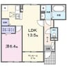 キポス 1LDKの間取り