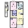 アルメリア 2LDKの間取り