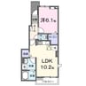 ファイン 1LDKの間取り