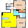 仮）JA賃貸　犬山市横町B 2LDKの間取り