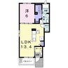 グレーシア光Ⅴ 1LDKの間取り