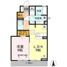 レジデンス星 1LDKの間取り