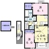 ラ・リベルタ 2LDKの間取り