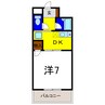 パールメゾン松茂 1DKの間取り