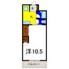 パールメゾン松茂 1Kの間取り