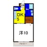 コパンジャンティ原 1DKの間取り