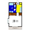 シャルム21 1Kの間取り